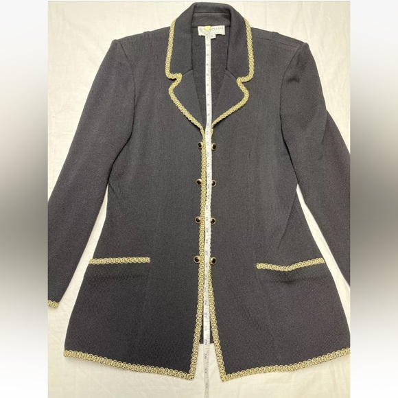 St John Collection by Marie Gray Gold Trim Cardigan - Picture 2 of 8